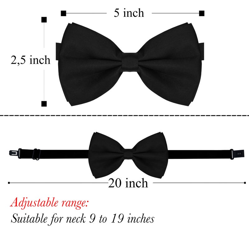 trilece Menâ€™s Suspenders and Bow Tie Set â€“ Adjustable Y-Back Suspenders with Matching Bow Tie, Strong Metal Clips, 1-Inch Wide Dress Set for Weddings, Suits & Formal Wear â€“ Navy Blue - Image 4